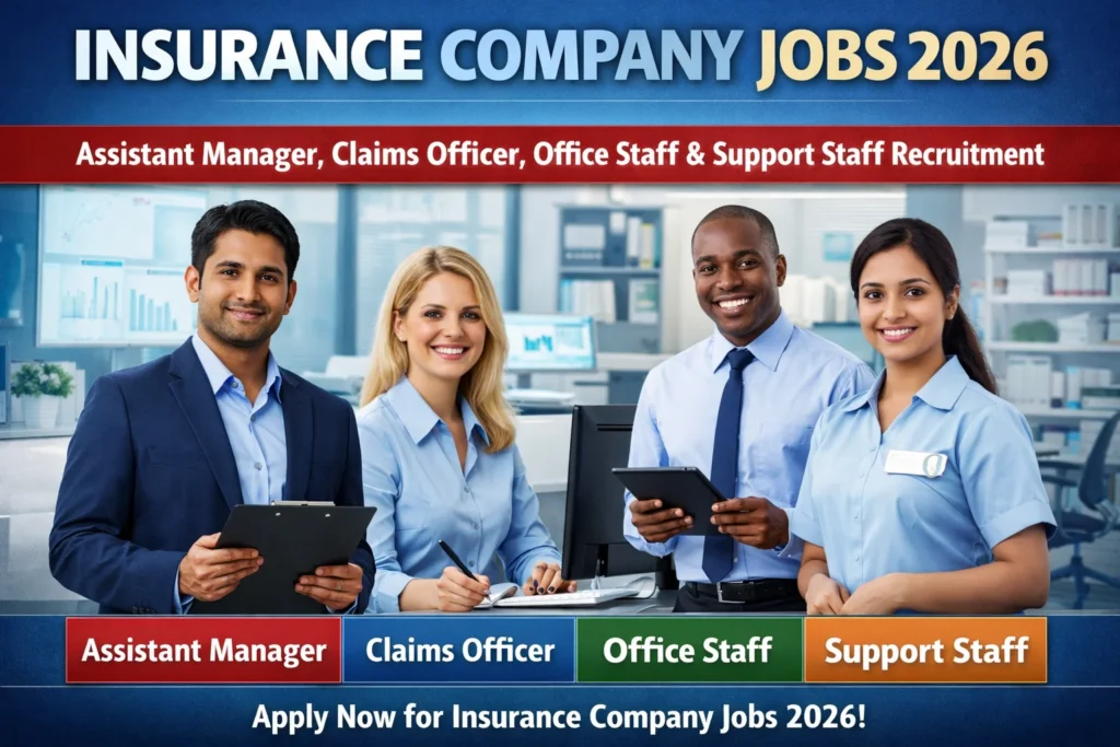Insurance Company Jobs 2026: Your Post-Graduation Guide to Assistant Manager, Claims Officer, Office Staff and Support Staff Careers Insurance Company Jobs 2026: Your Post-Graduation Guide to Assistant Manager, Claims Officer, Office Staff and Support Staff Careers